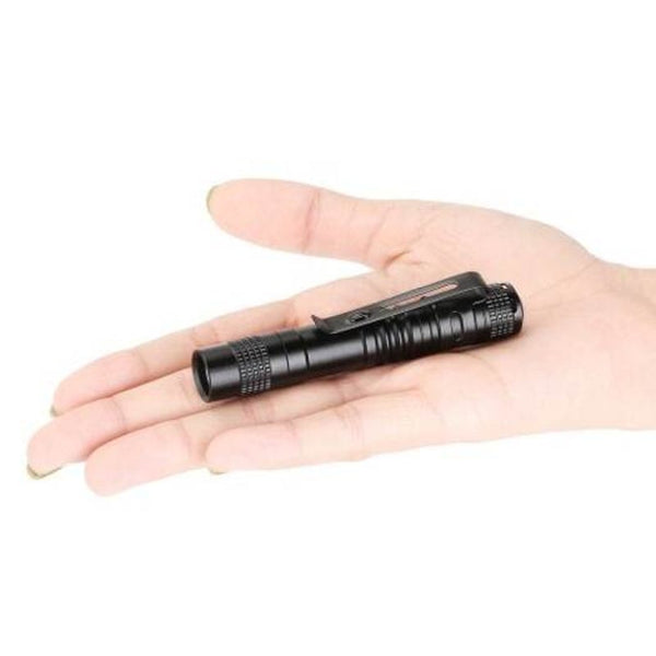Led Pen Shaped Highlight Portable Mini Torch Black