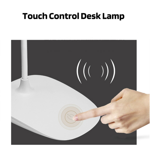 Led With Flexible Gooseneck 3 Level Brightness Desktop Table Night Light Touch Lamp