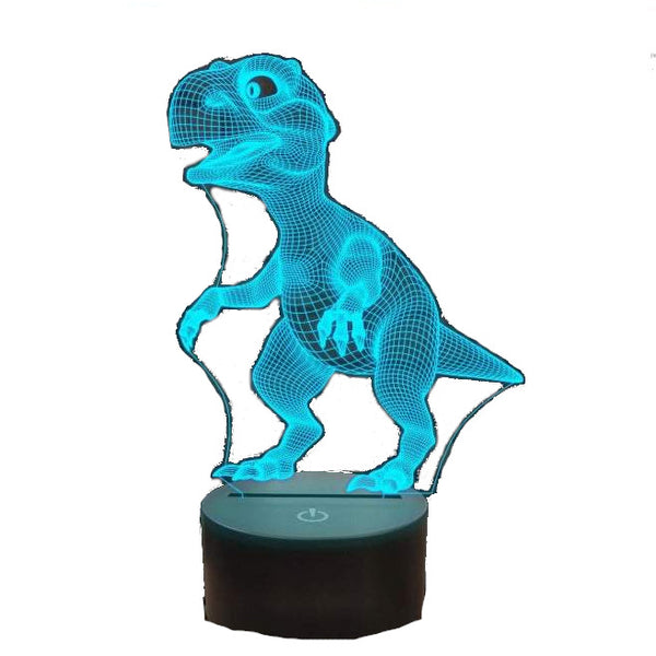 Lighting Colourful 3D Night Lights For Kids Dinosaur T Rex Illusion Lamp 7 Colours Changing