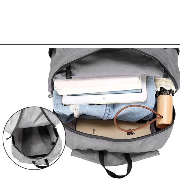 Lightweight Portable Foldable Backpack Black
