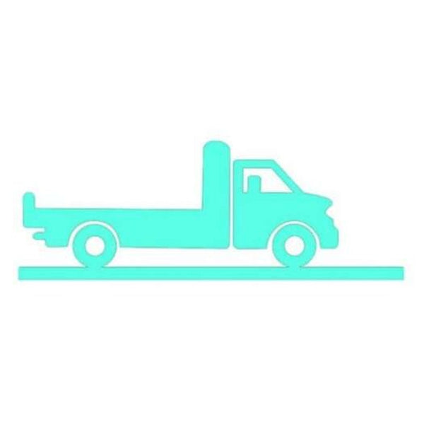 Luminous Switch Sticker With Truck Pattern 1Pc Dodger Blue