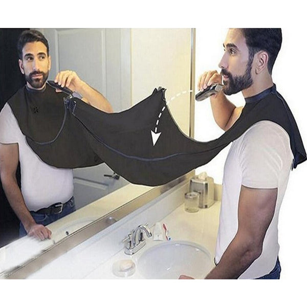 Man Beard Care Apron Trimmer Hair Shave Bathroom Supply Black