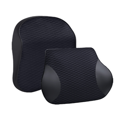 Memory Cotton Massage Decompression Car Seat Headrest Lumbar Support
