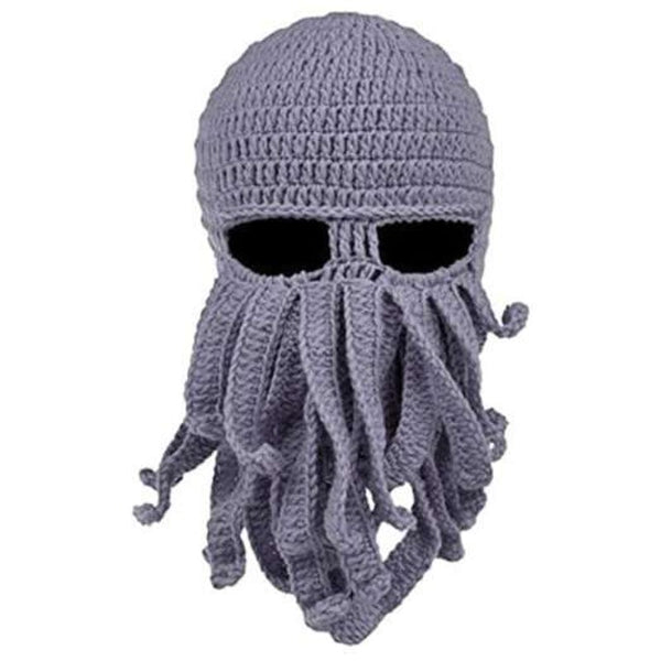 Funny Tentacle Octopus Hat Hand Knitted Crochet Wool Warm Casual Winter Beanie
