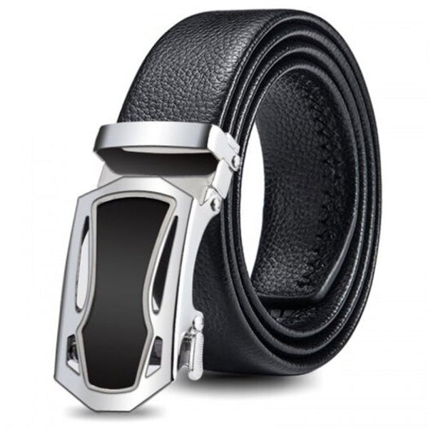 Men's Double Edging Coverage Durable Belt Automatic Buckle Waistband Fashion Gold