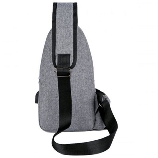 Men's Fashion Crossbody Bag Chest Pack Dark Gray