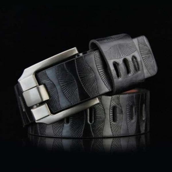 Men's Retro Solid Color Belt Korean Easy Match Business Waistband Casual Coffee