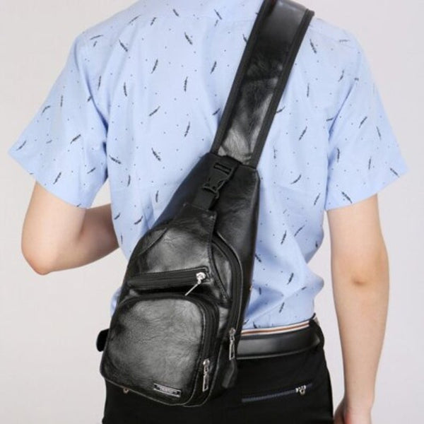Casual Men's Business Nylon Canvas Chest Shoulder Messenger Fashion Outdoor Bag