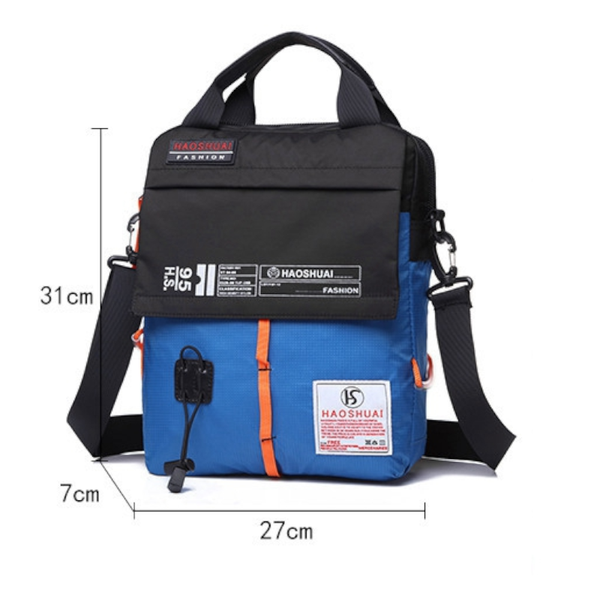 Men's Nylon Water Resistant Multipurpose Shoulder Crossbody Business Hand Bag