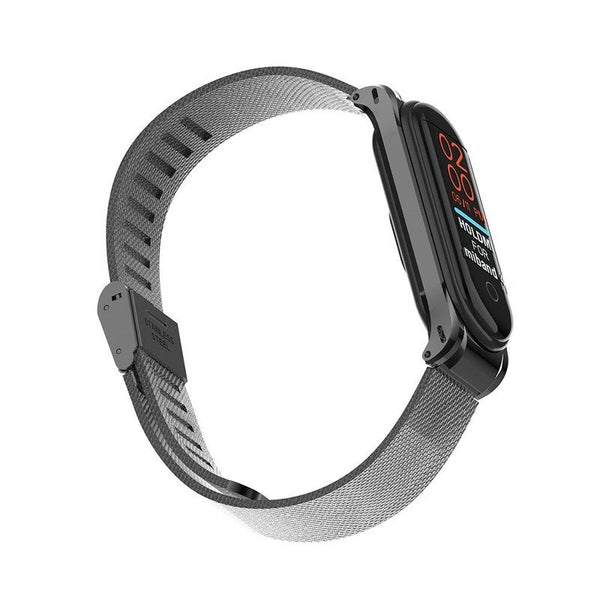 Metal Strap Wristband For Mi Band 3 4 Replacement Black