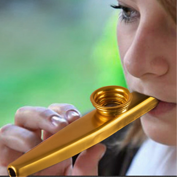 Metal Kazoo Lightweight Portable For Beginner Flute Instrument Music Lovers Woodwind Simple Design