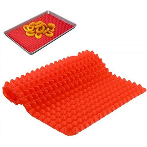 Microwave Creative Pyramid Silicone Baking Mat Nonstick Pan Pad Cooking Red