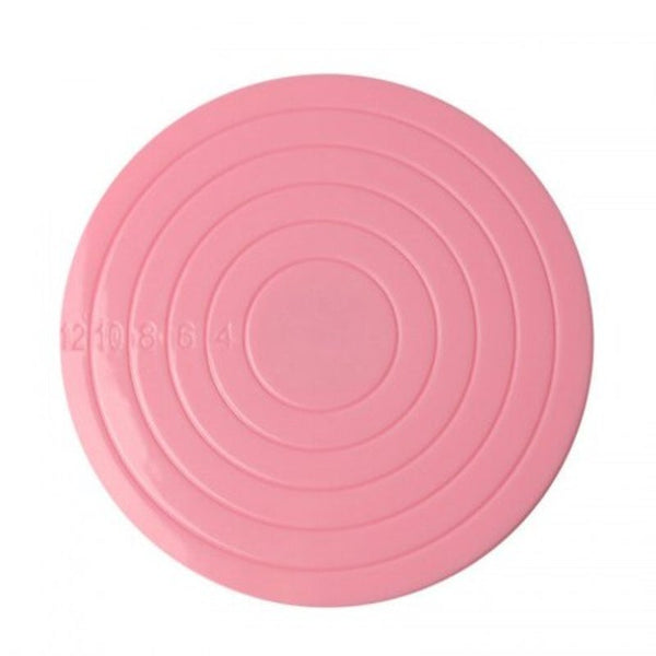 Mini 360 Degree Cake Rotating Plate Stand Platform Turntable Anti Skid Round Baking Tools Pink