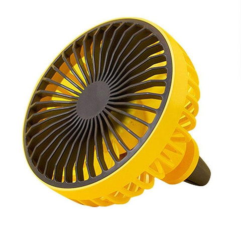 Rotating Car Fan With Led Light Portable 360° Cooling Clip