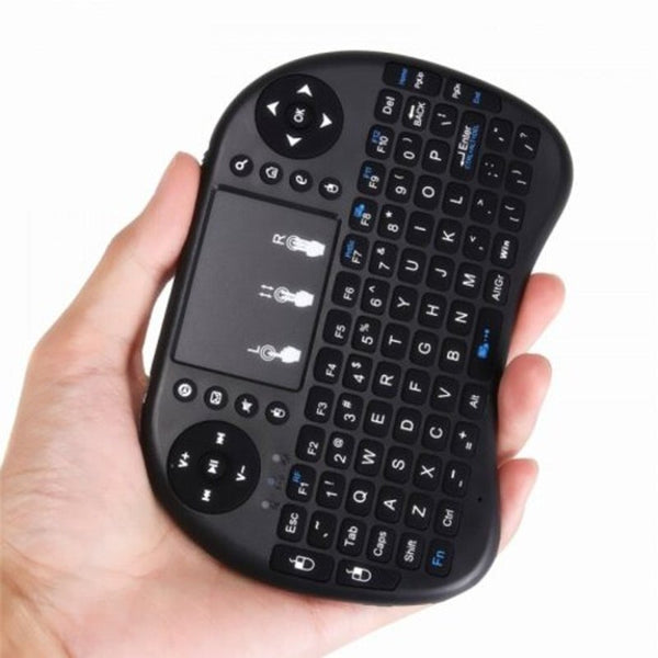 Mini Wireless 2.4G Back Light Touchpad Keyboard Black