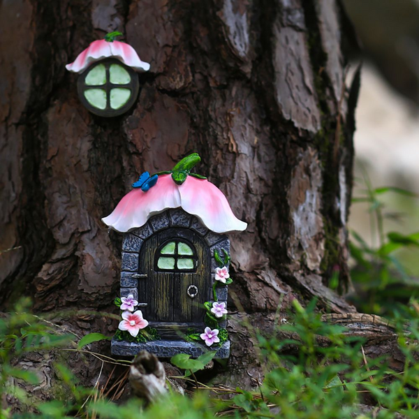 Miniature Fairy Door Window Decorative Resin Sculpture