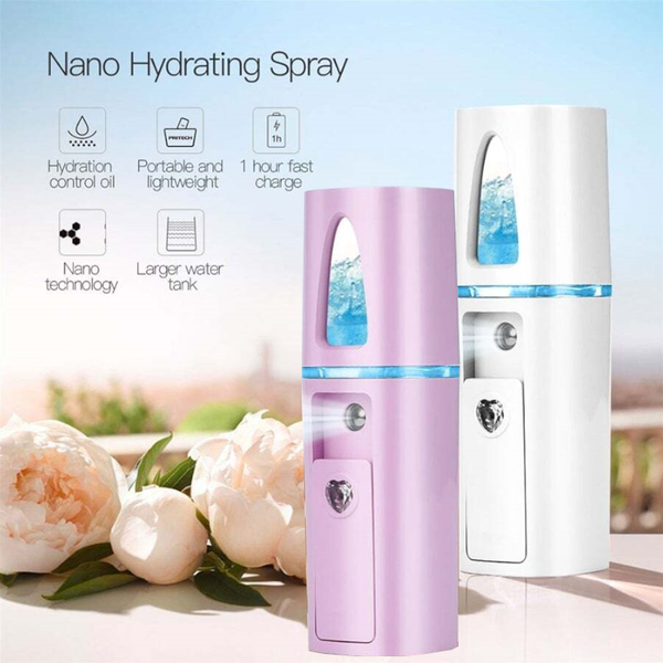 Mini Face Sprayer Nano Mister Facial Hair Steamer Ultrasonic Cold Beauty Hydrating Usb Rechargeable Skin Care Tool