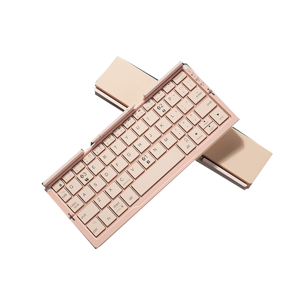 Mini Folding Bluetooth Keyboard Wireless Keypad Support3 Devices With Stand Rechargeable Foldable For Phone Tablet