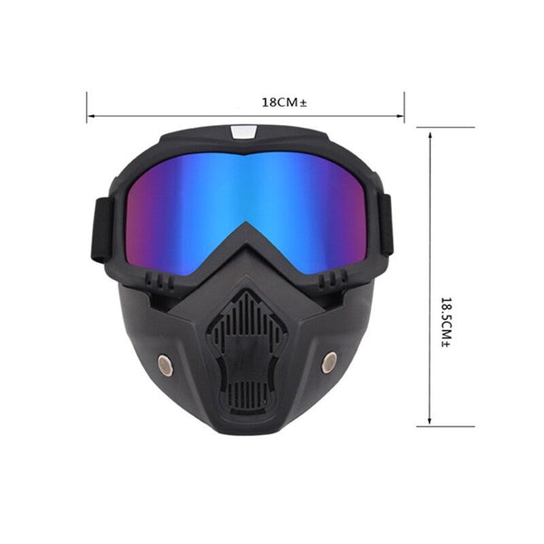 Modular Mask Detachable Goggles Transparent