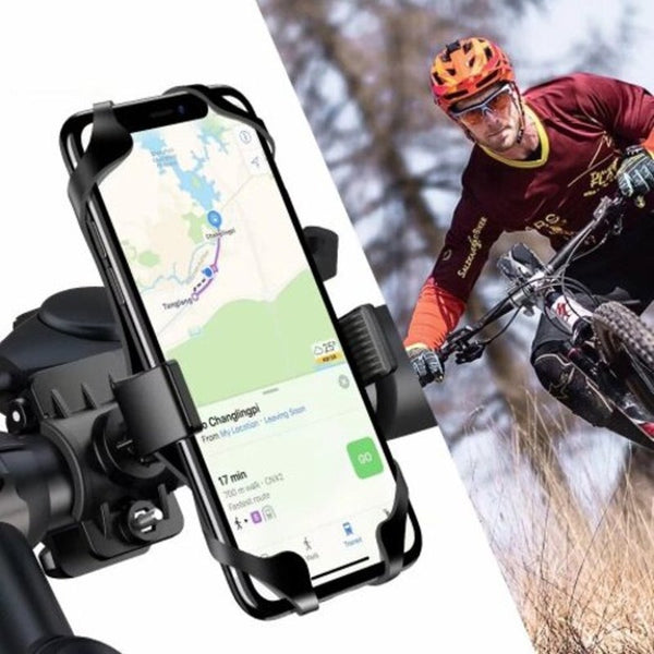 Motorcycle Bicycle Shockproof Phone Holder Black