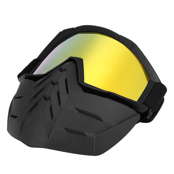Motorcycle Goggles Dust Proof Anti Wind Eyewear Mx Atv With Face Mask