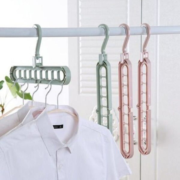 Multi Function Clothes Plastic Drying Rack Wardrobe Storage Hanger Outdoor Balcony Racks Green