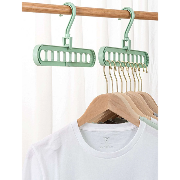Multi Function Clothes Plastic Drying Rack Wardrobe Storage Hanger Outdoor Balcony Racks Green