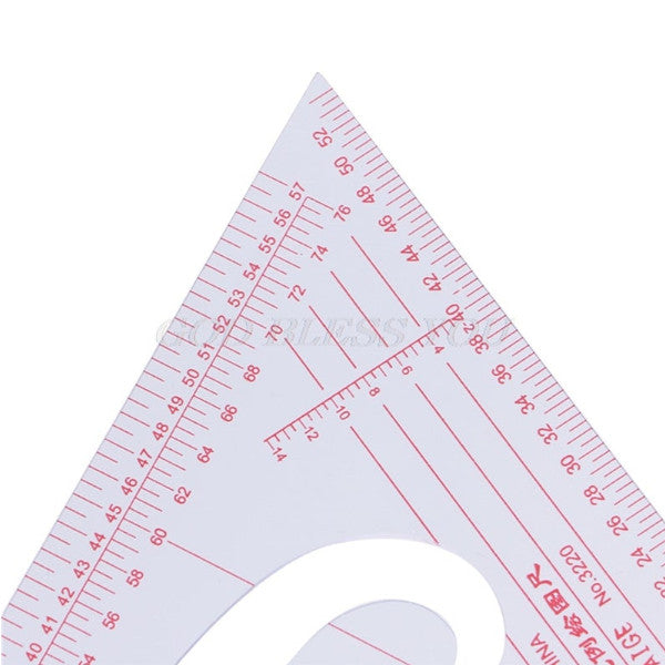 Multi Function Triangular Scale Ruler Measure Plastic Dressmaking Tailor Sewing