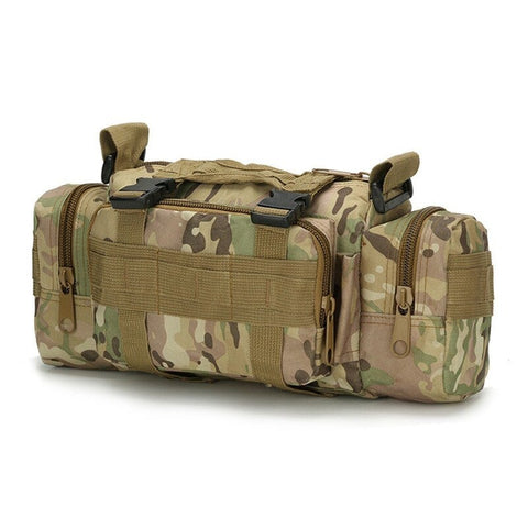 Multifunctional Tactical Waist Bag Crossbody Sports Hiking Khaki Camouflage