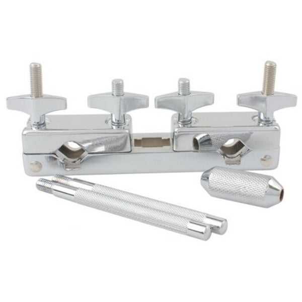 Metal Connecting Clamp Holder Bracket Rod Percussion Drum Set Clip Silver