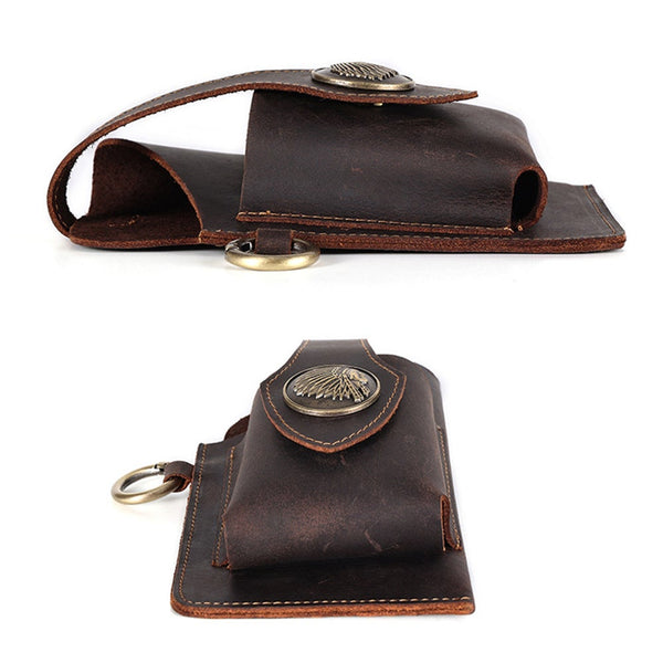 Multifunctional Leather Mobile Phone Belt Bag Waist