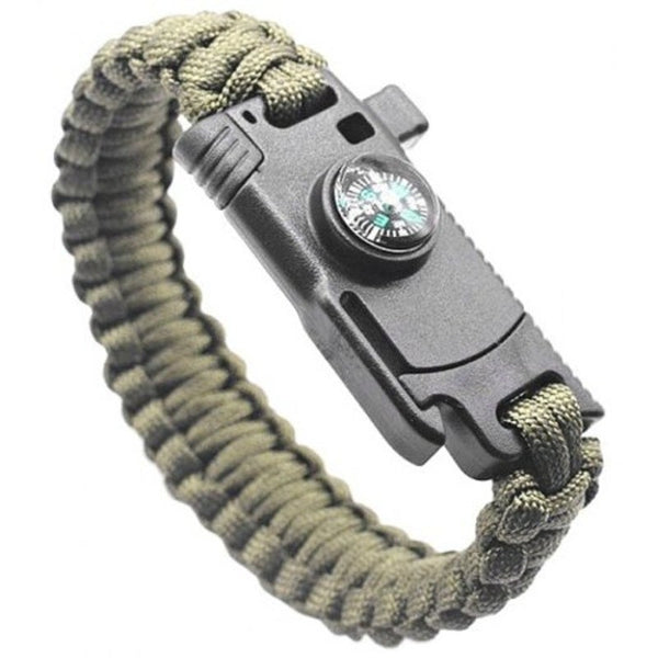 Multifunctional Survival Bracelet Emergency Tool Black