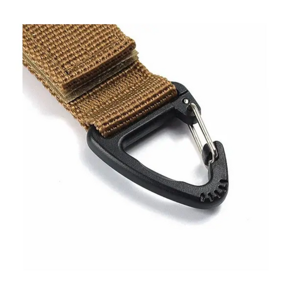 Multifunctional Molle Webbing Belt Clip Carabiner Buckle Backpack Chain Hook Khaki