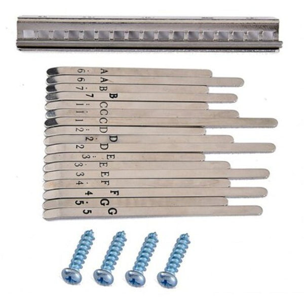 Musical Steel Keys For 17 Note Kalimba African Mbira Thumb Piano Silver