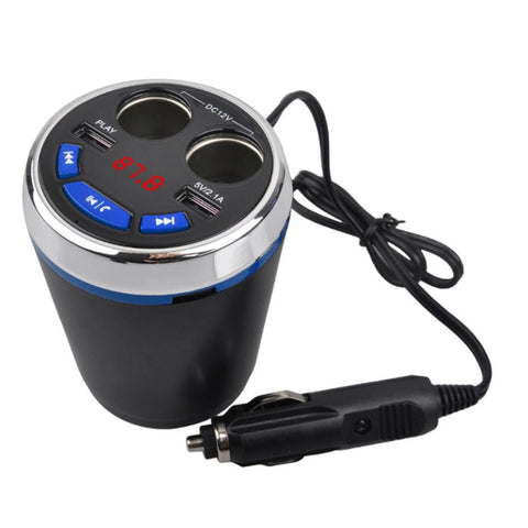 N / A Best For Car Charger Bluetooth 5.0 Multifunction Cup Holder 3.1A Fm Transmitting U Disk Tf Card Mp3 Player