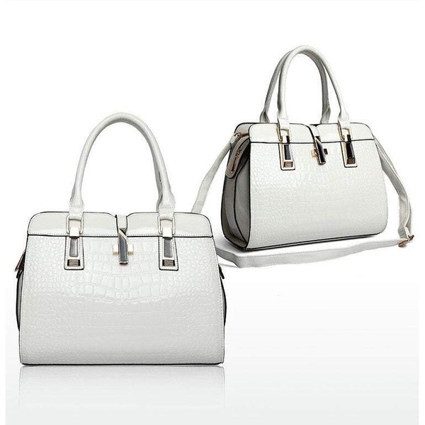 Handbags Totes Style Ladies Pu Leather Shoulder Bag Portable Crossbody White