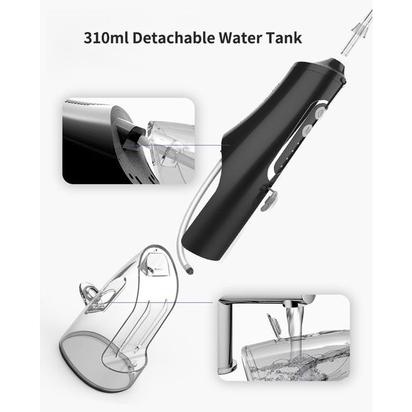 Newest Portable Oral Irrigator Usb Charging Electric Dental Water Jet Flosser 310Ml Tank Waterproof Tooth Pick 4 Tip
