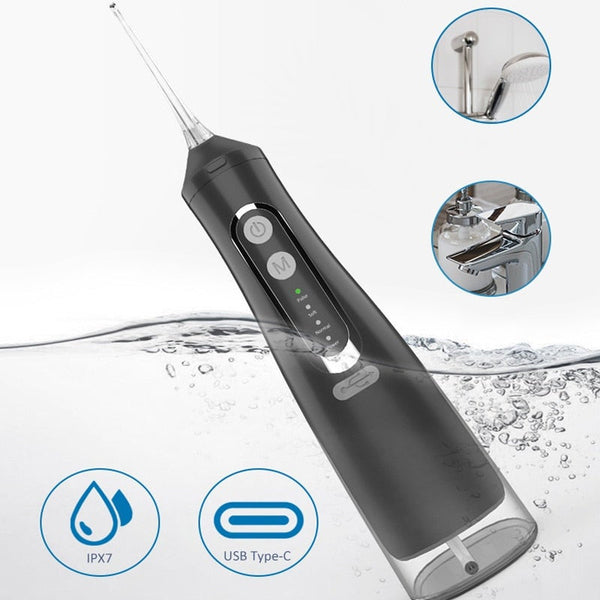 Newest Portable Oral Irrigator Usb Charging Electric Dental Water Jet Flosser 310Ml Tank Waterproof Tooth Pick 4 Tip