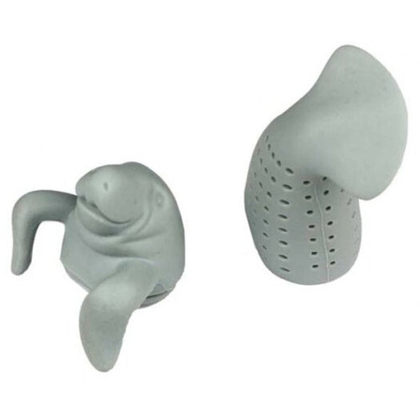 Novel Teabags Seal Style Silicone Strainer Filter Home Office Gadget Gray