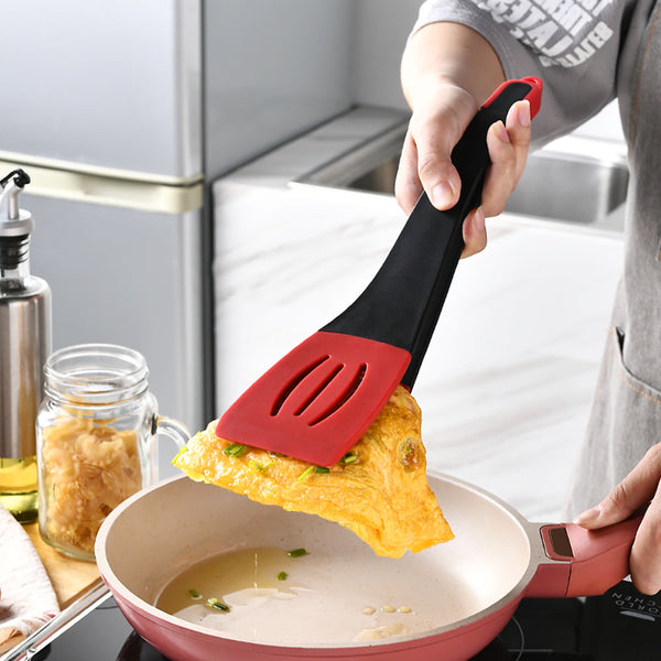 3 In 1 Frying Spatula Clip Silicone Food Steak Pancakes Shovel Slotted Turners Kitchen Tools Cooking Utensils Gadgets