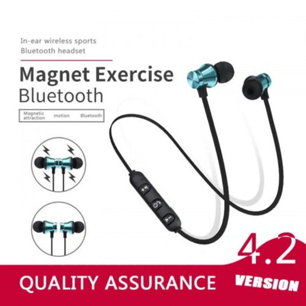 Earphone Wired In Magnet Exercise Sport Bluetooth Fresh Version Black