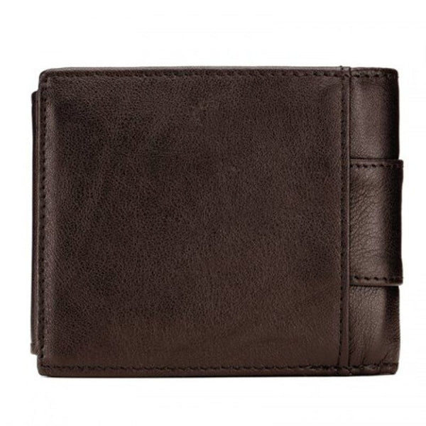 Head Layer Leather Coin Purse Zipper Bag Card Wallet Coffee