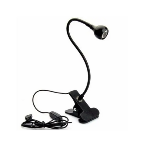 Led Desk Lamp With Clip 1W Flexible Reading Book Light Usb Power Supply Black Warm White