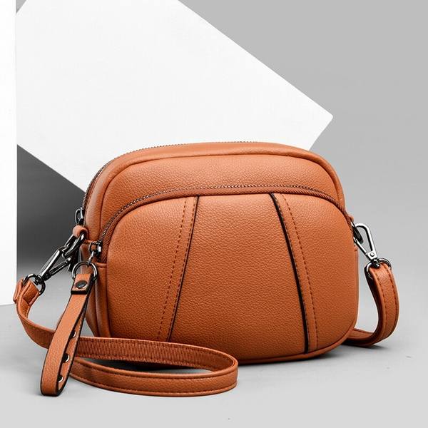 Vintage Women Soft Pu Leather Luxury Handbags Crossbody Bag Orange