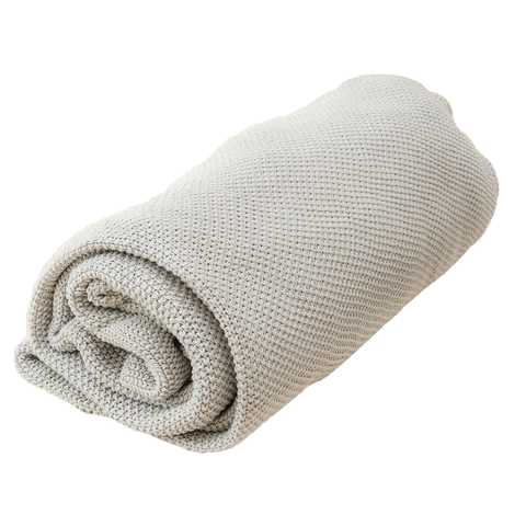 Organic Cotton Knitted Throw Blanket 180 X 230 Cm