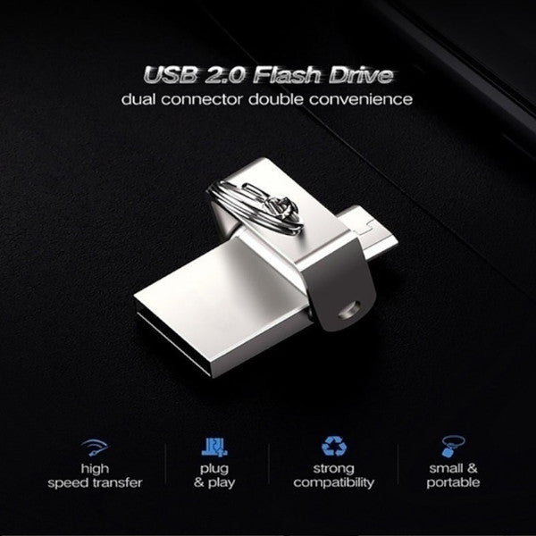 3 In 1 Pen Drive Micro Usb2.0 Memory Stick Metal For Type C Adapter 32Gb