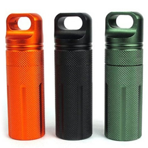 Outdoor Survival Equipment Sealed Waterproof Medicine Bottle Black