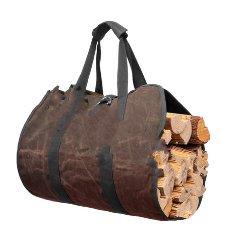 Outdoor Firewood Transportation Canvas Portable Storage Bag