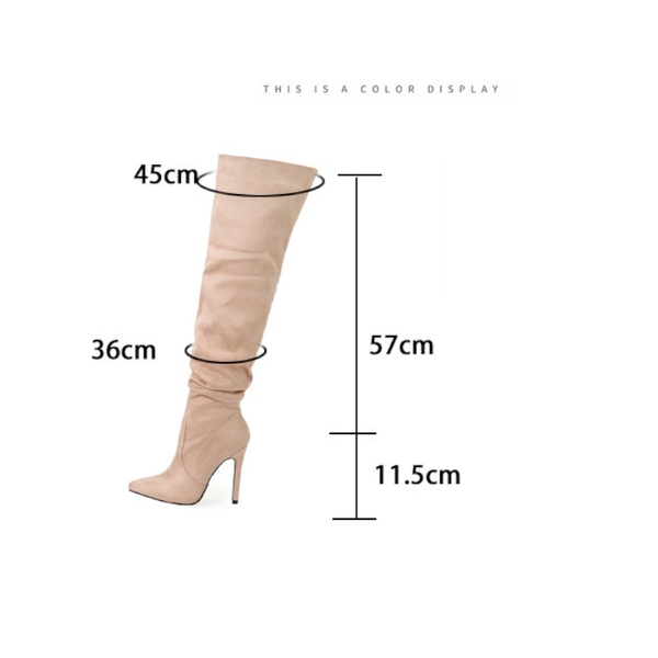 Over The Knee Boots Pointed Toe Stiletto High Heel Long Lady Shoes