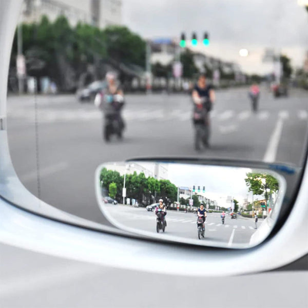 Pair Of Adjustable Car Blind Spot Mirror Rectangular Frameless Rear View Mirrors